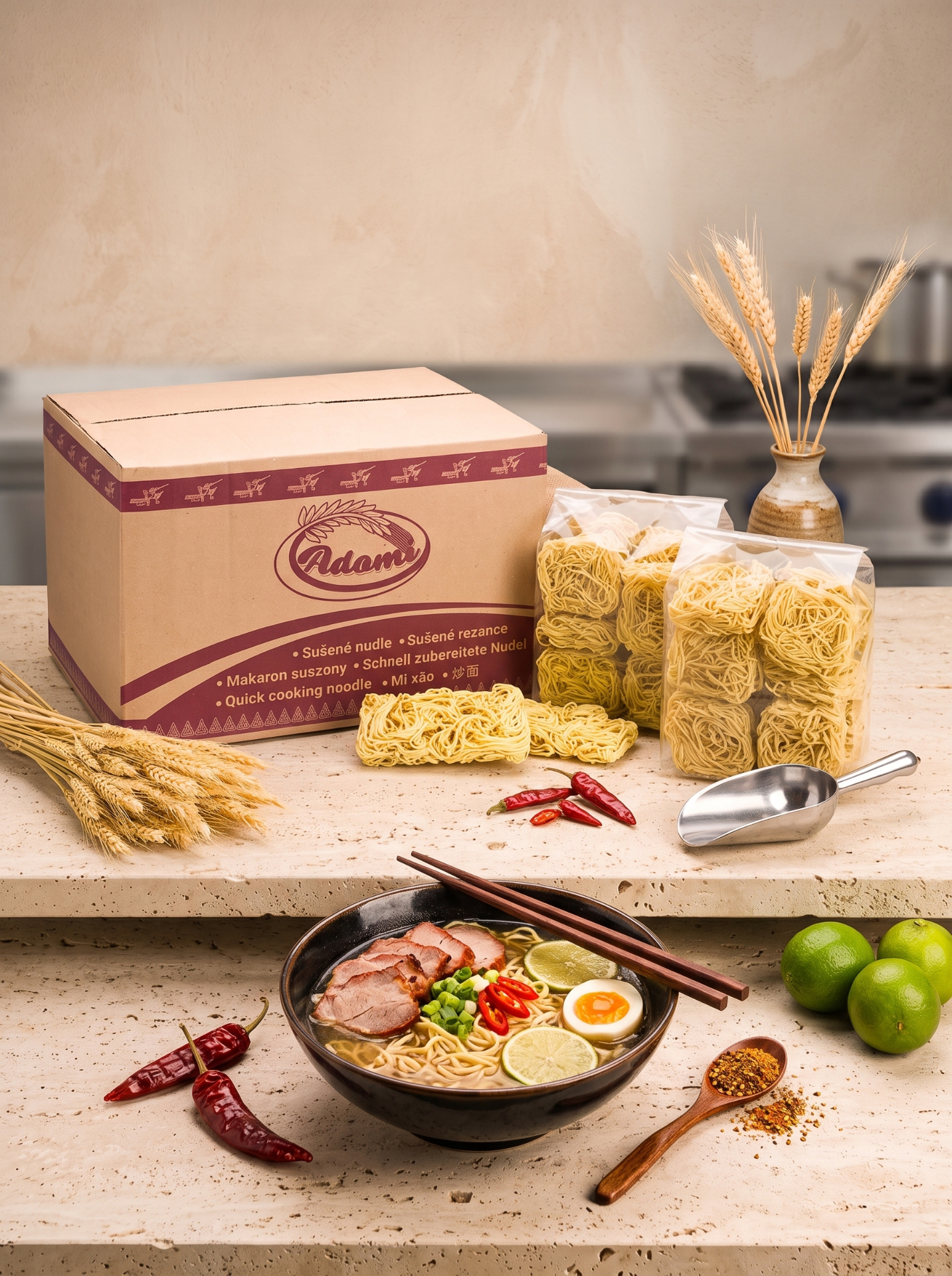 Adomi Karton 15 kg – thùng 15 kg (30 × 500 g) cho bán buôn và private label